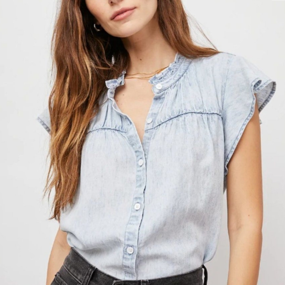 Rails Ruthie Light Acid Wash Top, Medium